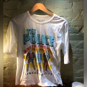 NEW ! Recycled Karma White Graphic Tee with Multicolor Design